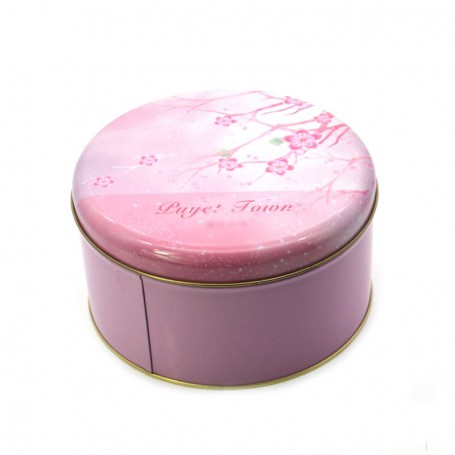 Wholesale empty pink tin candy metal box