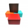 Brown rectangular empty tin container, gift chocolate tin box