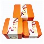 Wholesale tin container with lid, festive cookie tin, rectangular metal box