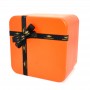 Wholesale Orange Empty Christmas Chocolate Cookies Tin Box