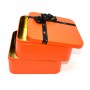 Wholesale Orange Empty Christmas Chocolate Cookies Tin Box