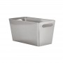 MUJI Large Silver Metal Rectangular Empty Tin Box