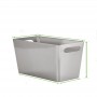 MUJI Large Silver Metal Rectangular Empty Tin Box