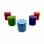 Round metal tin container with lid small sample container