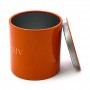 Round metal tin container with lid small sample container