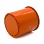Round metal tin container with lid small sample container