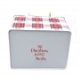 Christmas Tin Gift Box Metal Biscuit Box Candy Storage Container Tinplate Gift Box With Lid