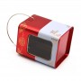 Rectangular empty candy tin box with transparent window