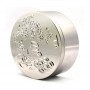 Silver Metal Tin - Large Container, Chocolate Tin, Cookie Tin, Pencil Box, 5.9x2.5 Inches