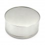 Silver Metal Tin - Large Container, Chocolate Tin, Cookie Tin, Pencil Box, 5.9x2.5 Inches
