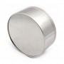 Silver Metal Tin - Large Container, Chocolate Tin, Cookie Tin, Pencil Box, 5.9x2.5 Inches
