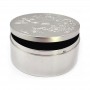Silver Metal Tin - Large Container, Chocolate Tin, Cookie Tin, Pencil Box, 5.9x2.5 Inches