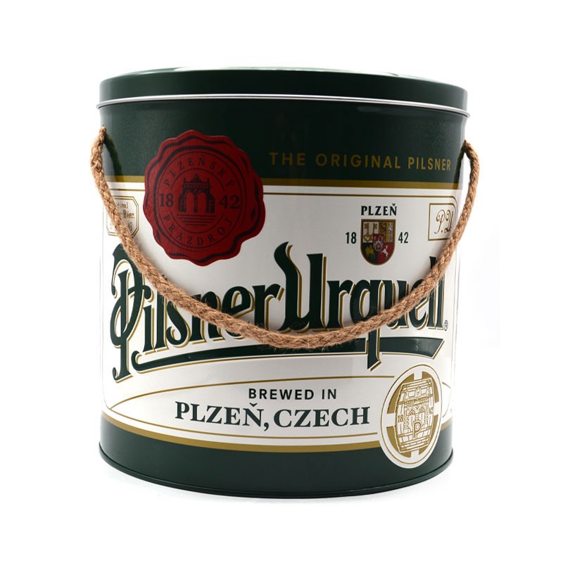 Pilsner Urquell Metal Beer Can Storage Box