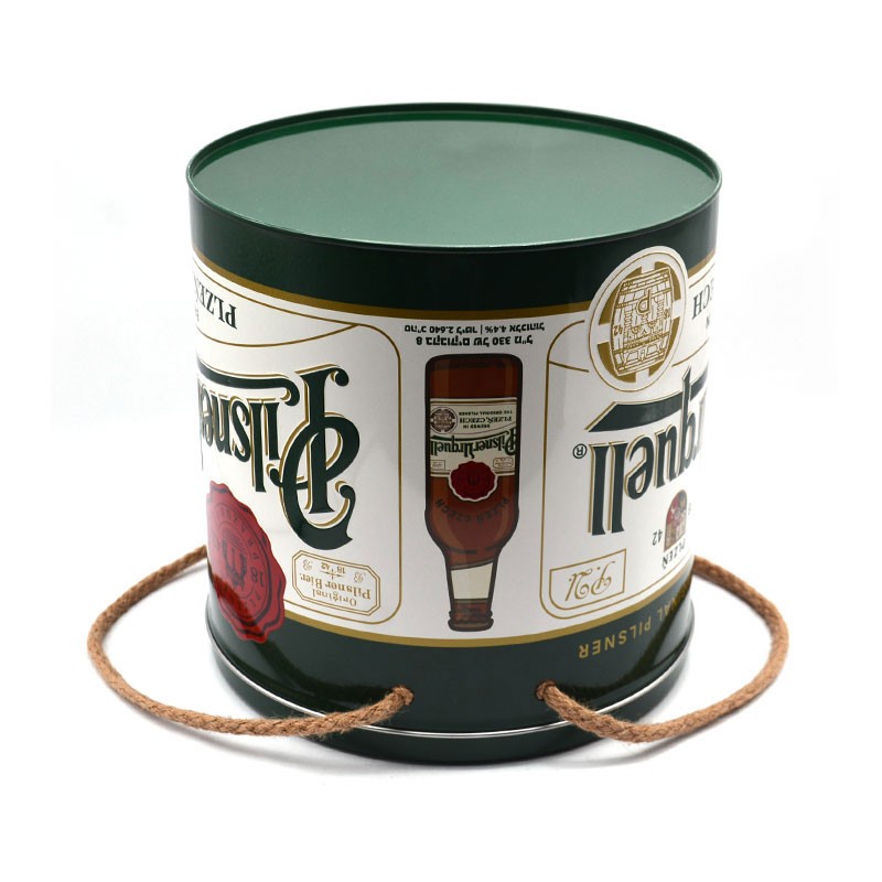 Pilsner Urquell Metal Beer Can Storage Box