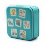 Cute square storage tin box