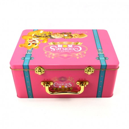 Wholesale Rectangular Lunch Tin Box with Handle