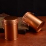 Gold metal tea jar