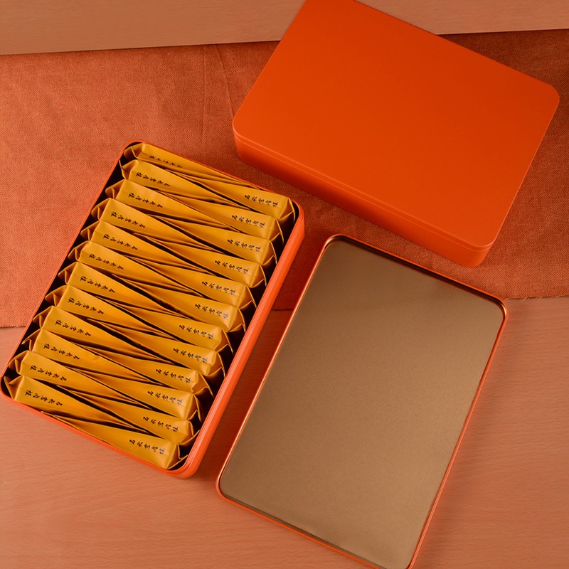 Ready stock rectangular tea tin box packaging, tea tin container