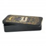 Fashionable Rectangular Black Printed Power Bank Tin Box
