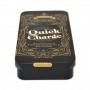 Fashionable Rectangular Black Printed Power Bank Tin Box