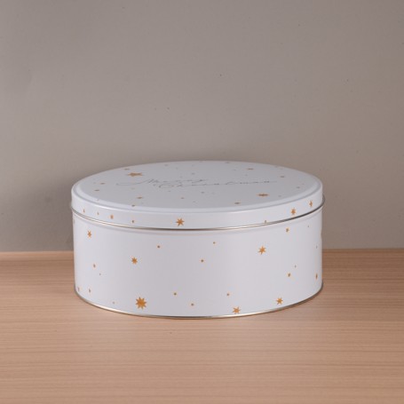 Круглая жестяная коробка