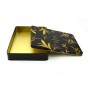 Custom large rectangular pure black candy tin can
