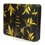 Custom large rectangular pure black candy tin can