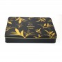 Custom large rectangular pure black candy tin can