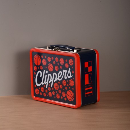 Lata de almoço personalizada com pega retangular