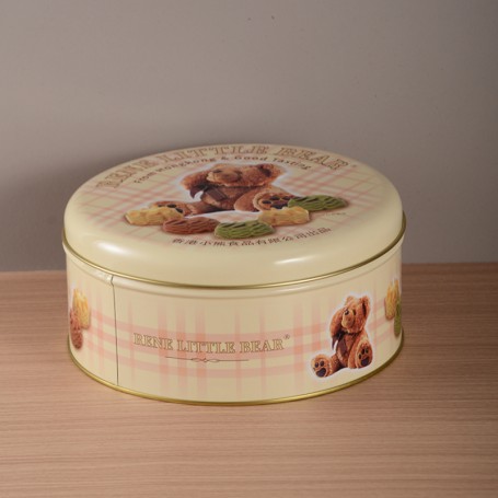 Boîte à biscuits ronde imprimée personnalisée en gros