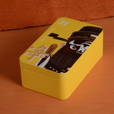 Emballage en boîte métallique rectangulaire imprimé sur mesure