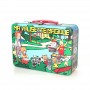 Small Rectangular Hinged Lid Lunch Tin Box With Handle For Children