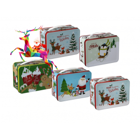 Christmas printed lunch tin box