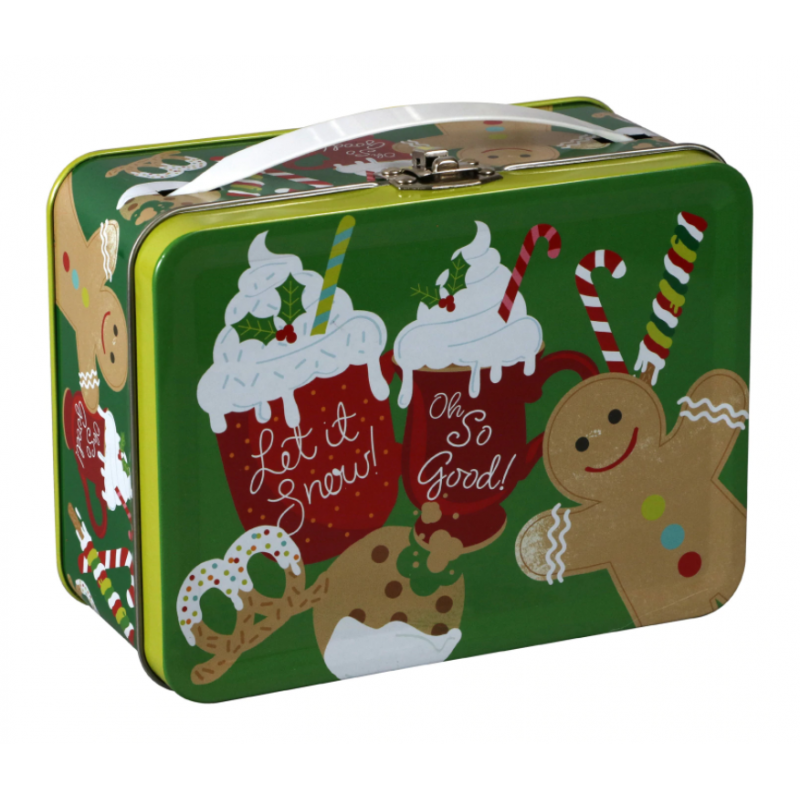 Christmas printed lunch tin box