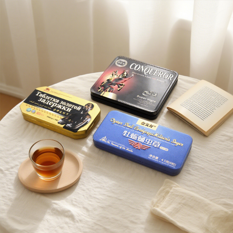 Boîte à bonbons rectangulaire personnalisée en gros