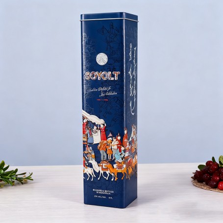 Boîte métallique carrée imprimée sur mesure