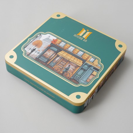 Boîte métallique carrée imprimée sur mesure