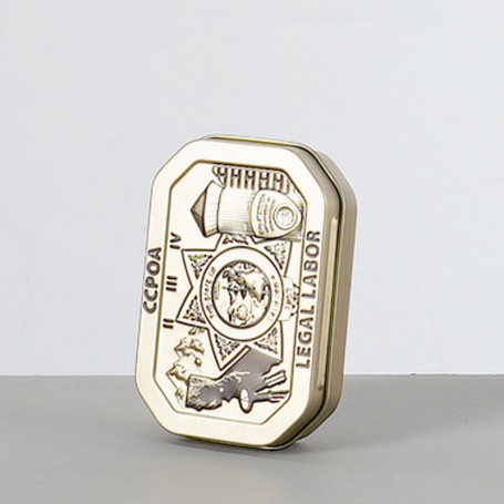 Kundenspezifischer Metallbehälter mit Scharnierdeckel