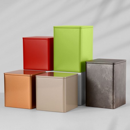 emballages métalliques carrés en gros