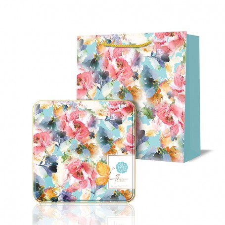 Wholesale square cookie tin box packaging