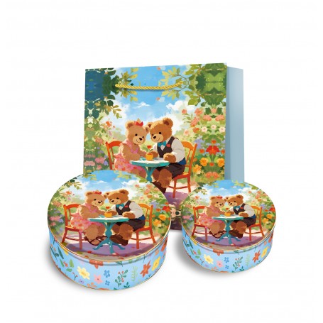 emballage en boîte à biscuits ronde en gros