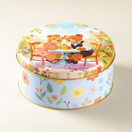 Оптовая продажа круглых жестяных коробок для печенья