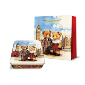 Wholesale square cookie tin packaging