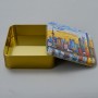 Embalaje de caja de hojalata cuadrada de metal con impresión personalizada