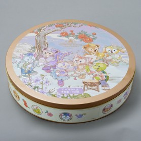 Custom printed round food tin box packaging