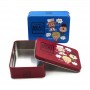 Embossed rectangular lunch tin box