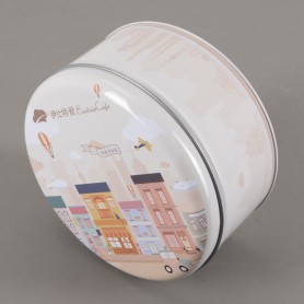 Boîte à biscuits ronde personnalisée de qualité alimentaire