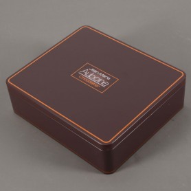 boîte cadeau rectangulaire en métal imprimée personnalisée