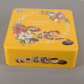 boîte à biscuits carrée personnalisée