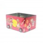 Caja de lata de caramelos roja con forma de coc